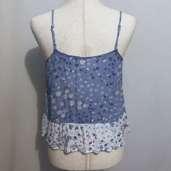 Hippie Rose NWT Blue and White Combo Floral Tank Top Juniors Various - Picture 7 of 11
